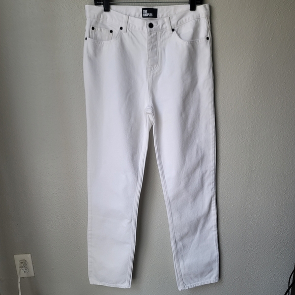 NWT The Kooples Vestaire Carry-Over Straight Leg Jeans Size 30 Color White